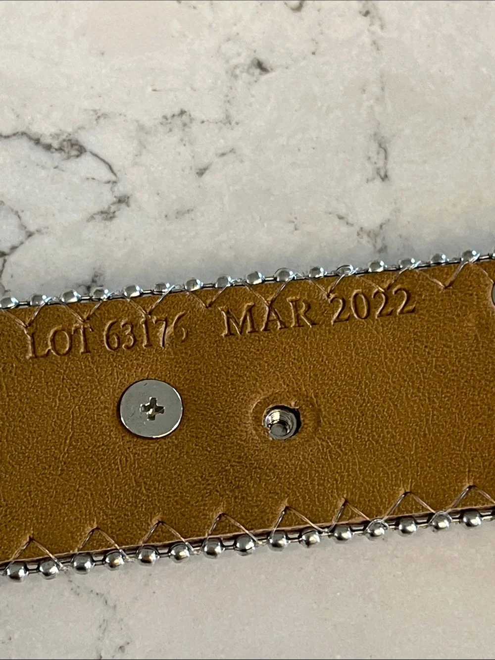 Girls Brown Studded Western Belt with Ornate Silver Buckle